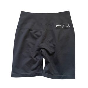 P’TULA Sculpt Seamless Scrunch Shorts Black Medium